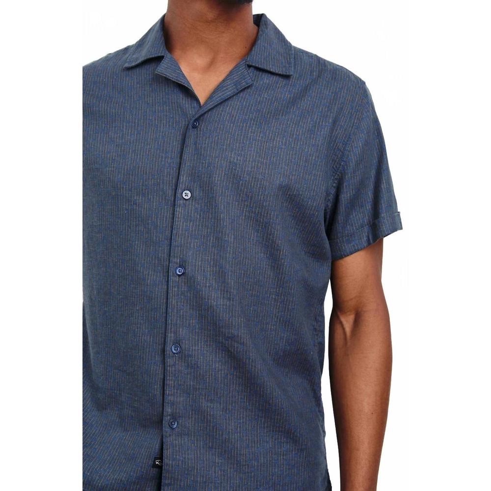 NEW RAILS atlas short-sleeve shirt in navy cedar vertical - Picture 3 of 5